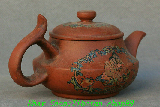 Old China Yixing Zisha Pottery Man Woman Love Intercourse Teapot Teakettle