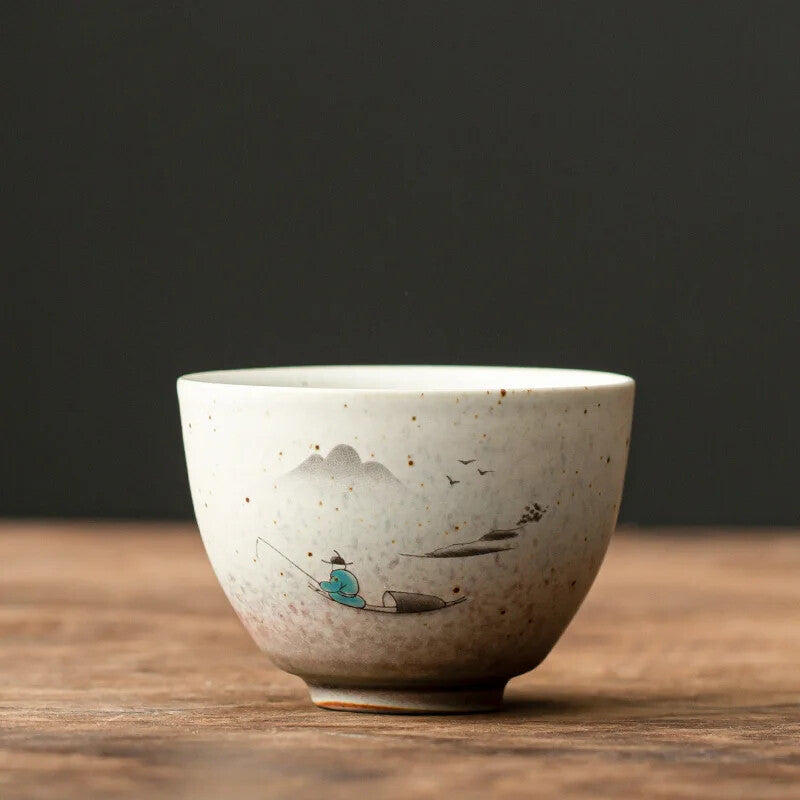 1pc 100ml Chinese Style Ceramic Teacup Coffee Cup Tea Bowl Set household Tea cup