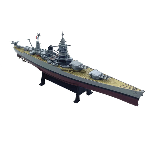 1:1000 WWII French Dunkerque Battleship Model With Display Stand Souvenirs