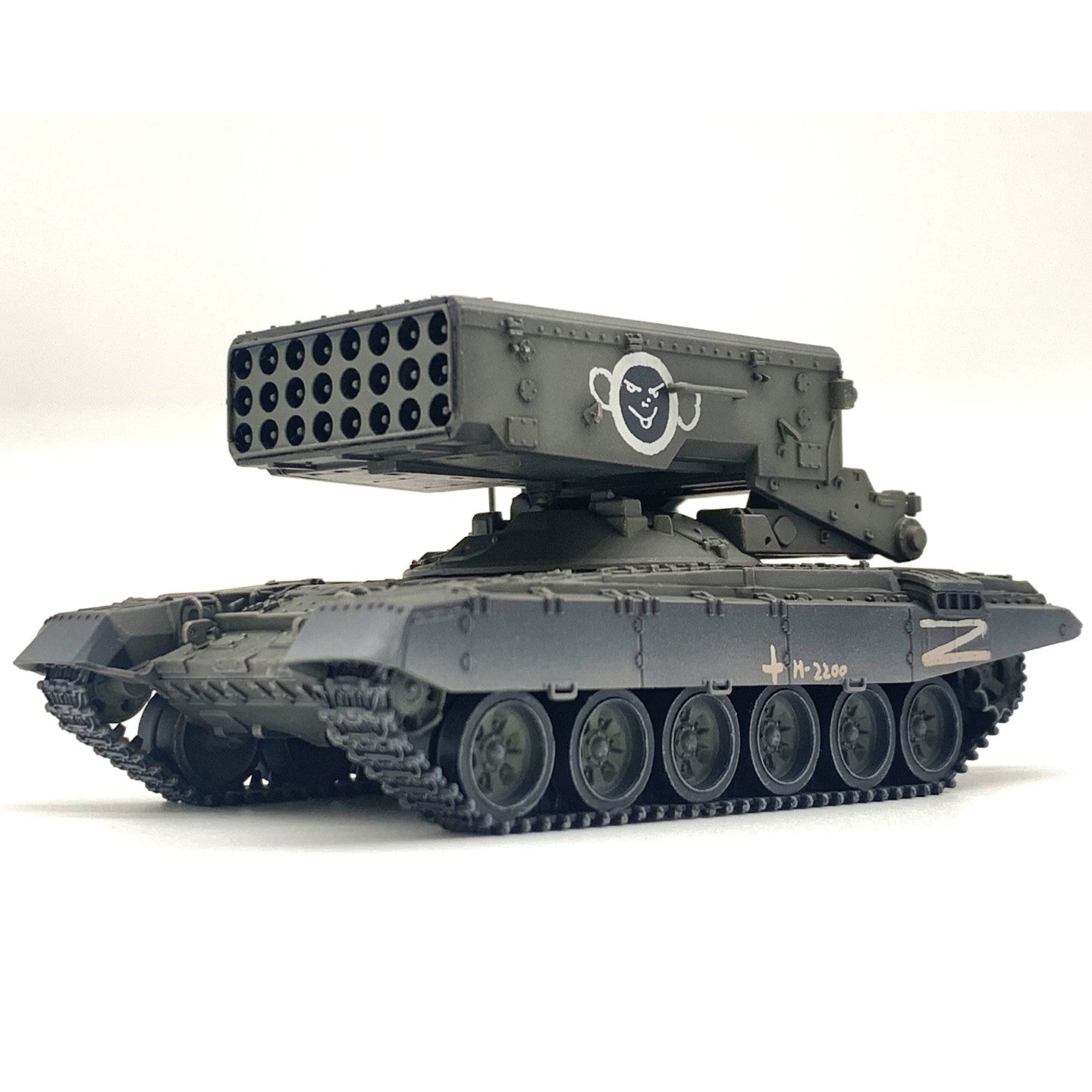 ARTISAN Russia-Ukraine TOS-1A Flamethrower Tank Z-Paint Finished Model Toys