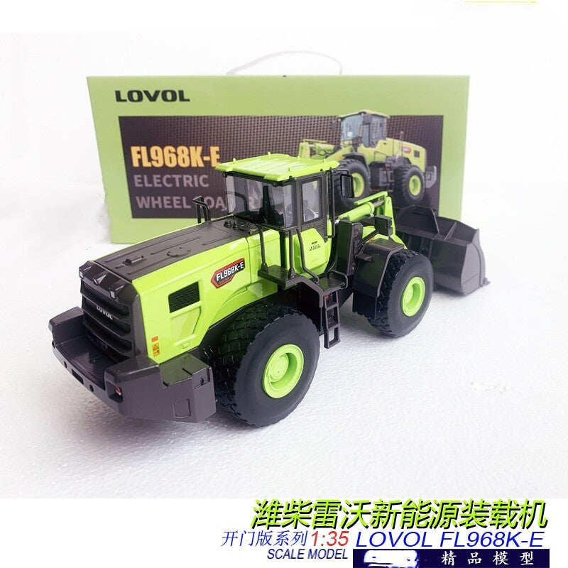 1:35 27CM LOVOL FL968K-E Electric Wheel Loader Construct Machine Diecast Model