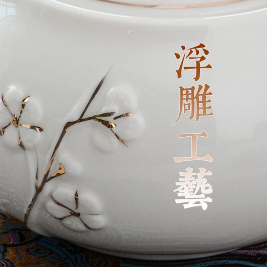 600ml Ceramic Teapot Tea Set Filter Kettle Kung Fu Tea Ceremony Decorate