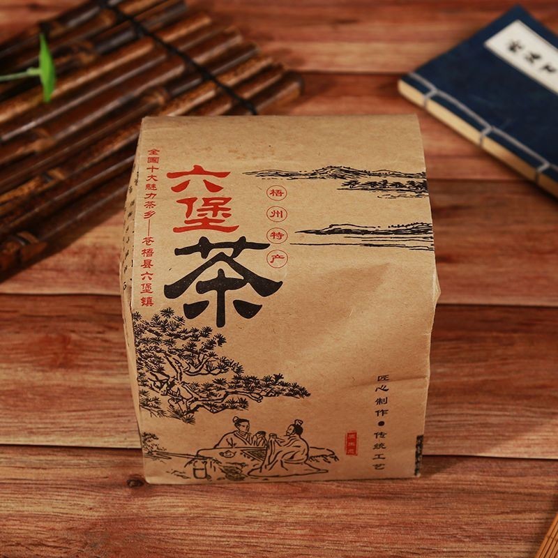 Liubao Tea Wuzhou Top Dark tea Ripe Tea Red Bean Aroma Natural Herbal for Health