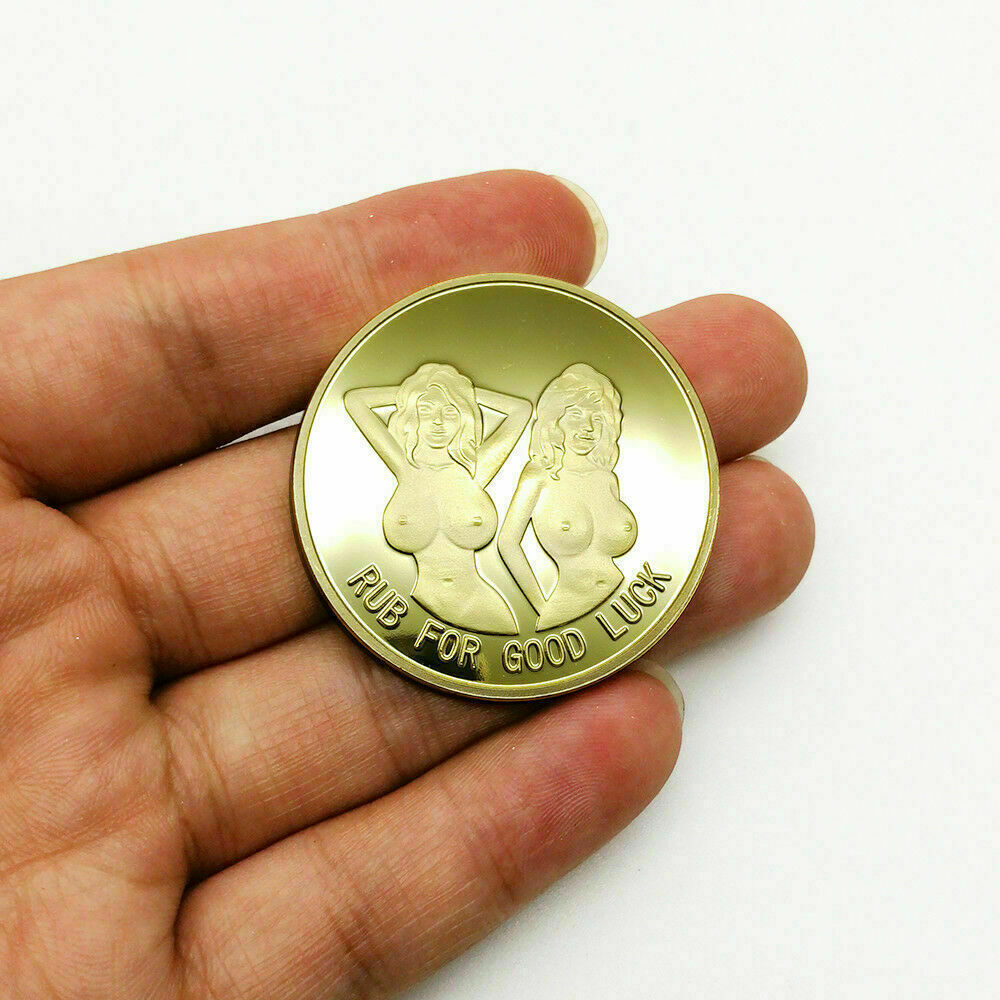 2x Sexy Heads Tails Challenge Token Coin Funny Gift for Husband Boyfriend Fiance
