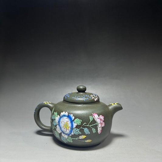 Chinese Yixing Zisha Clay Handmade Exquisite Teapot(圆墩 底款:浙甯玉成窑)