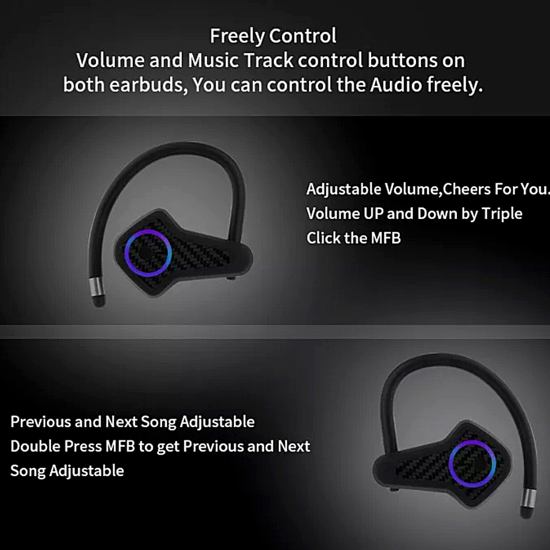 Bluetooth 5.1 Bone Conduction Headphones Wireless Earbuds Outdoor Sport Headset