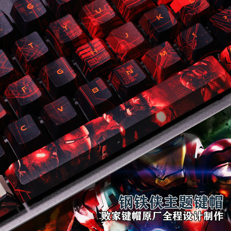108 New Keys Marvel Iron Man PBT Keycap Set for Mechanical Keyboard Fast Ship