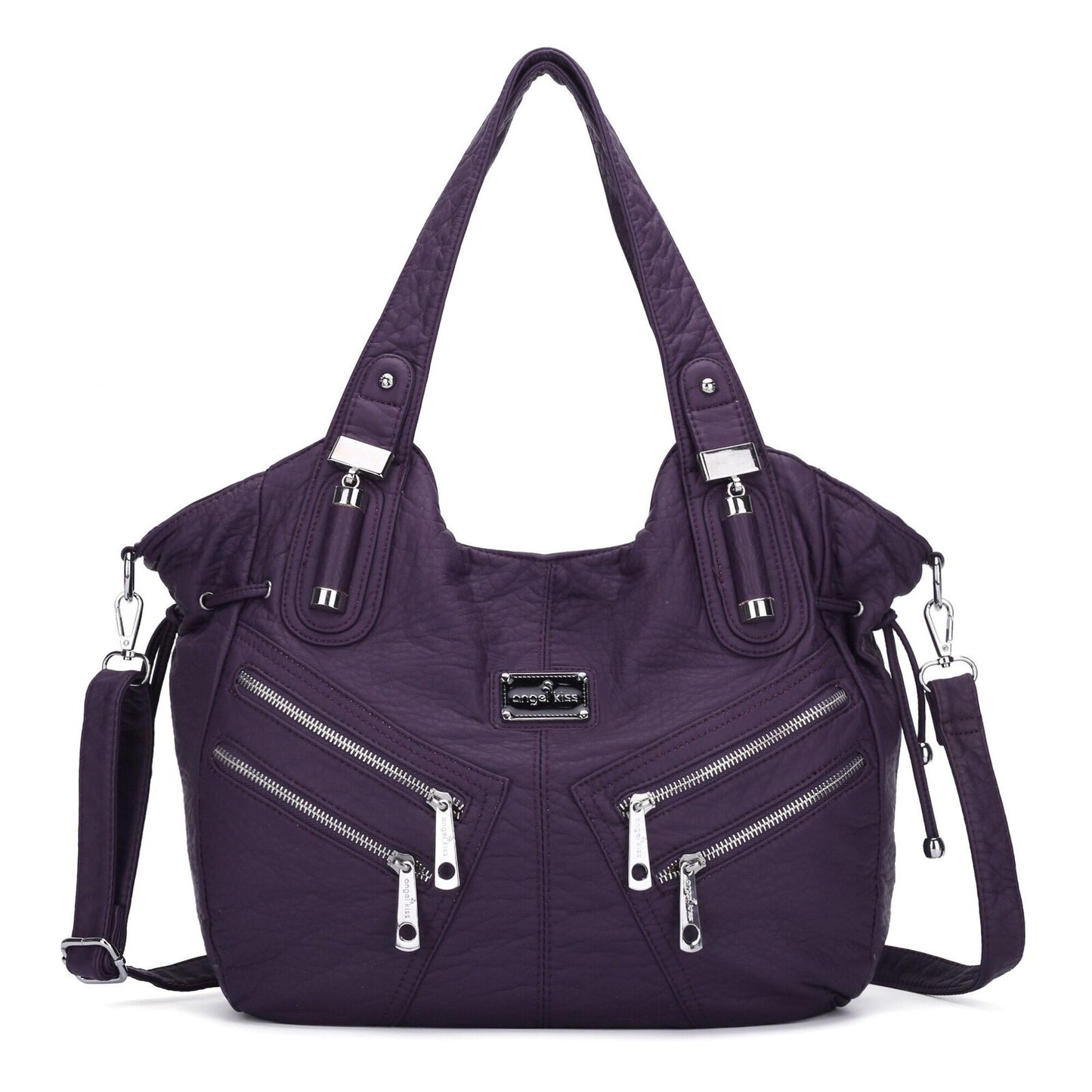 Handbag Shoulder Bags Tote Synthetic Leather Large Purses Red Grey Purple Blue