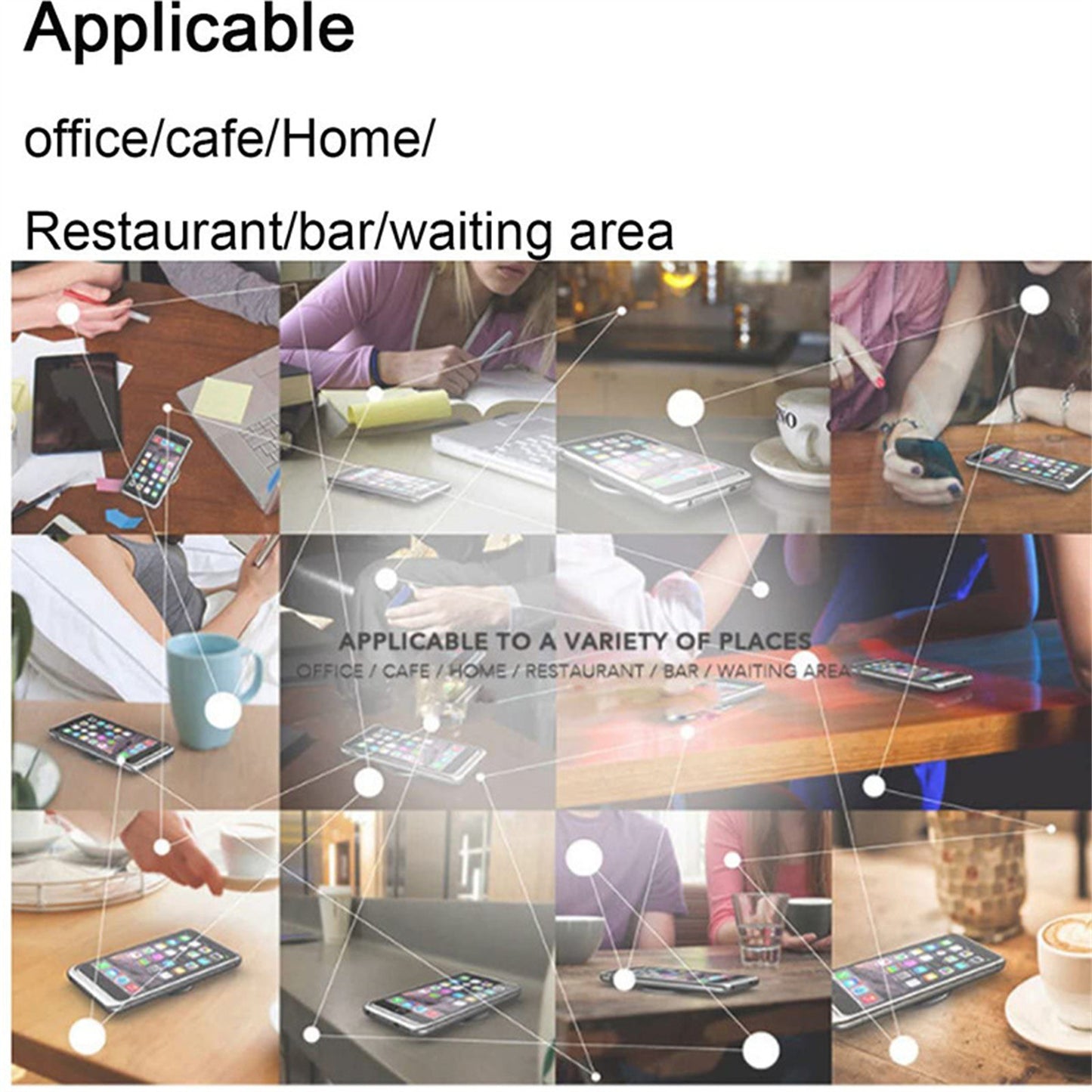 Phone Wireless Fast Charger Furniture Table Desktop Embedded For Apple HUAWEI