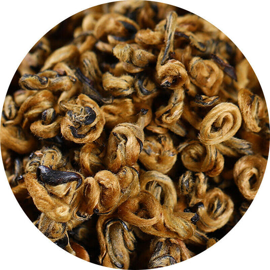 Black Tea Crested Early Spring Honey Rhyme Gold Screw China Kunming Dianhong Tea