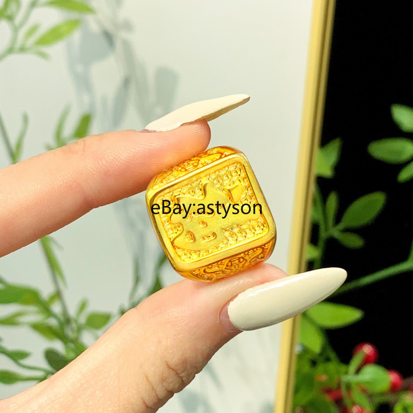 Men's Attracting Good Luck Fortune 24K Gilding YELLOW GOLD Plated Ring