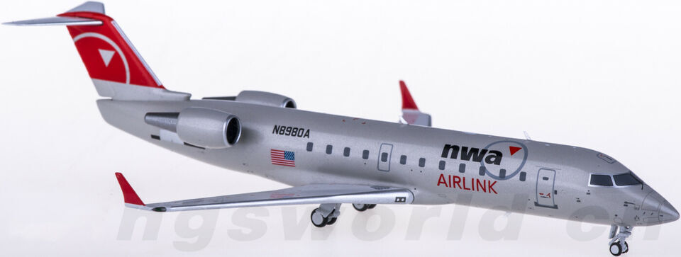 1:200 NG Model NWA AIRLINK Bombardier CRJ440 Passenger Airplane Diecast Model