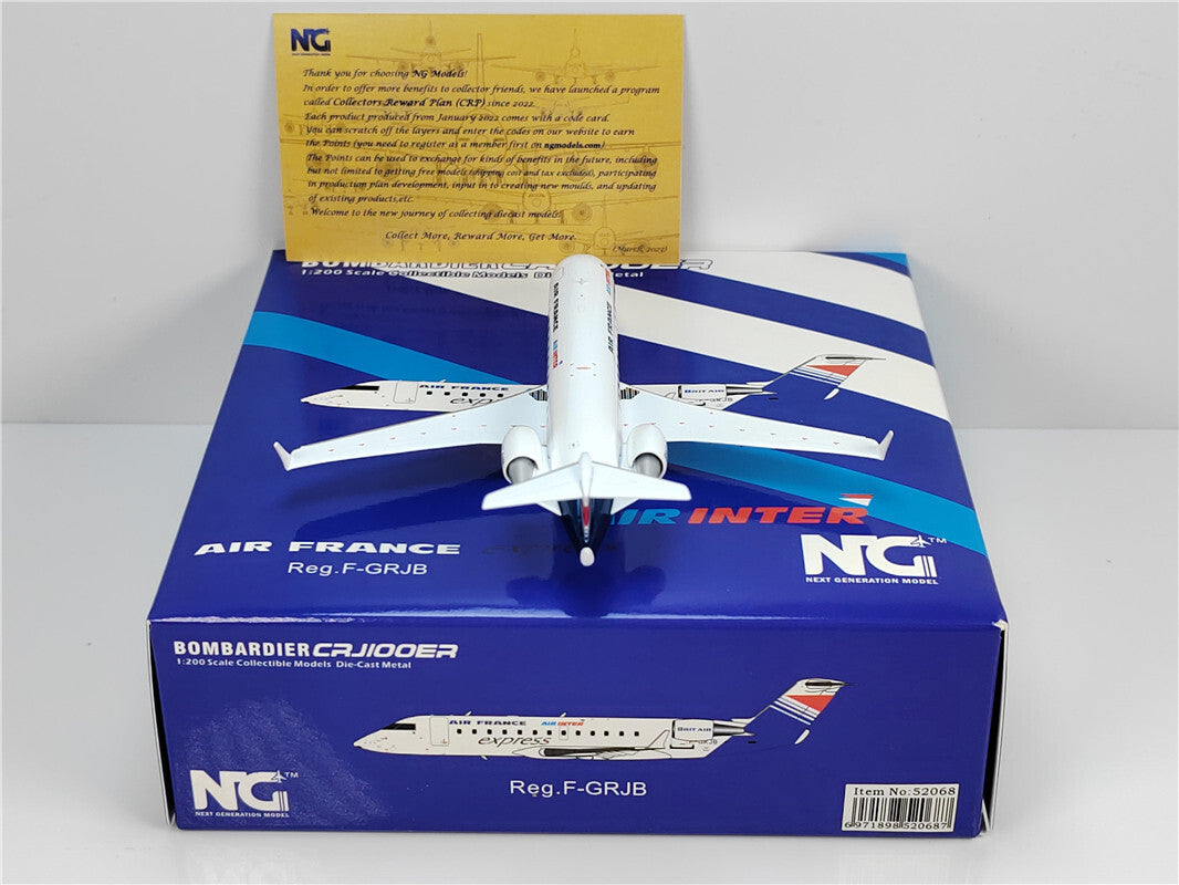 1:200 NG Model AIR FRANCE BOMBARDIER CRJ-100ER Airplane Diecast Aircraft Model