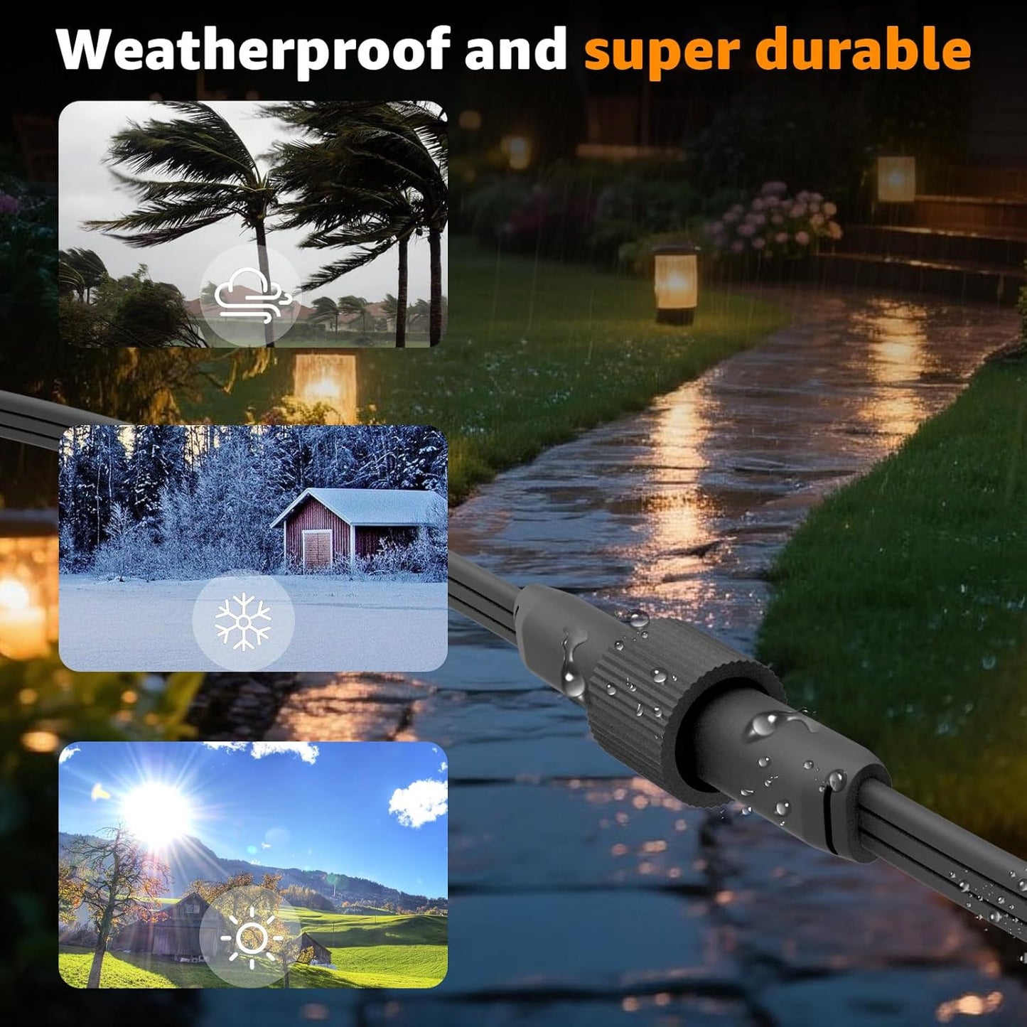 Extension Cable for Govee Permanent Outdoor Lights Pro, IP68 Waterproof Extensio