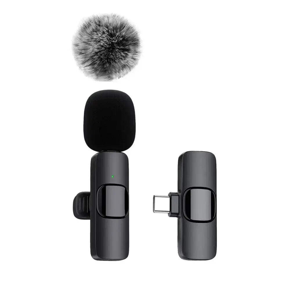 Wireless Lavalier Microphone Audio Video Recording Mini Mic