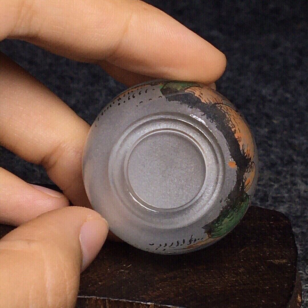Ancient Chinese handmade interior painting ancient glazed snuff bottle