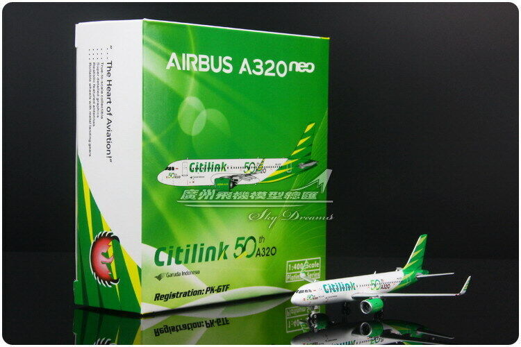 1:400 Phoenix Citilink AIRBUS A320neo Passenger Airplane Diecast Aircraft Model