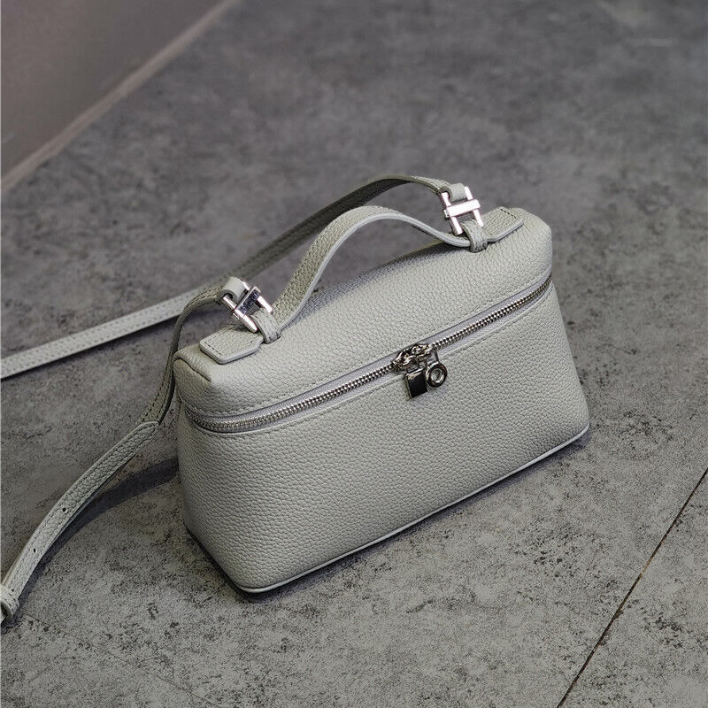 Small Mini Real Leather Box Tote Handbag Purse Crossbody Shoulder Bag Clutch