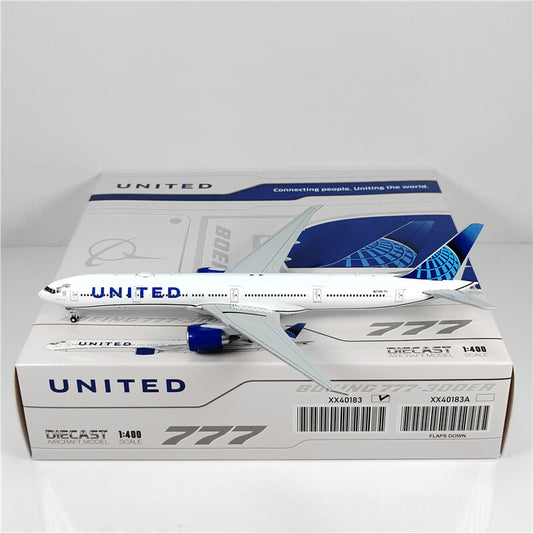 1:400 JC Wings UNITED BOEING 777-300ER Passenger Airplane Diecast Aircraft Model