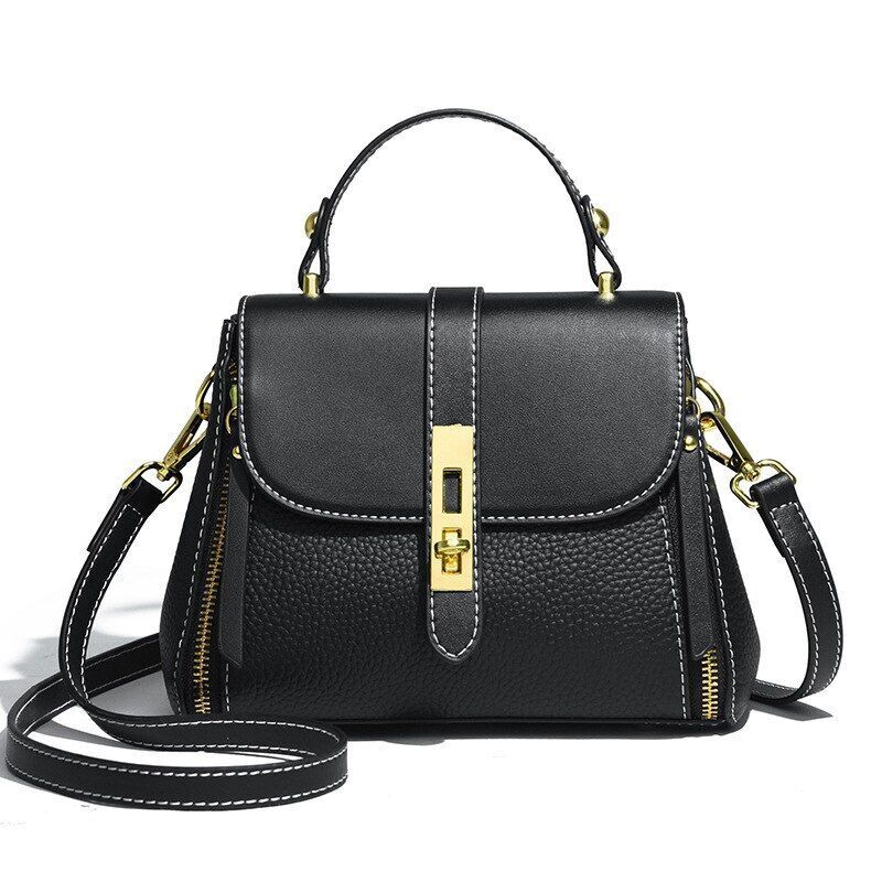 Sling Top Handle Handbags Genuine Leather Vintage Tote Messenger Shoulder Purse