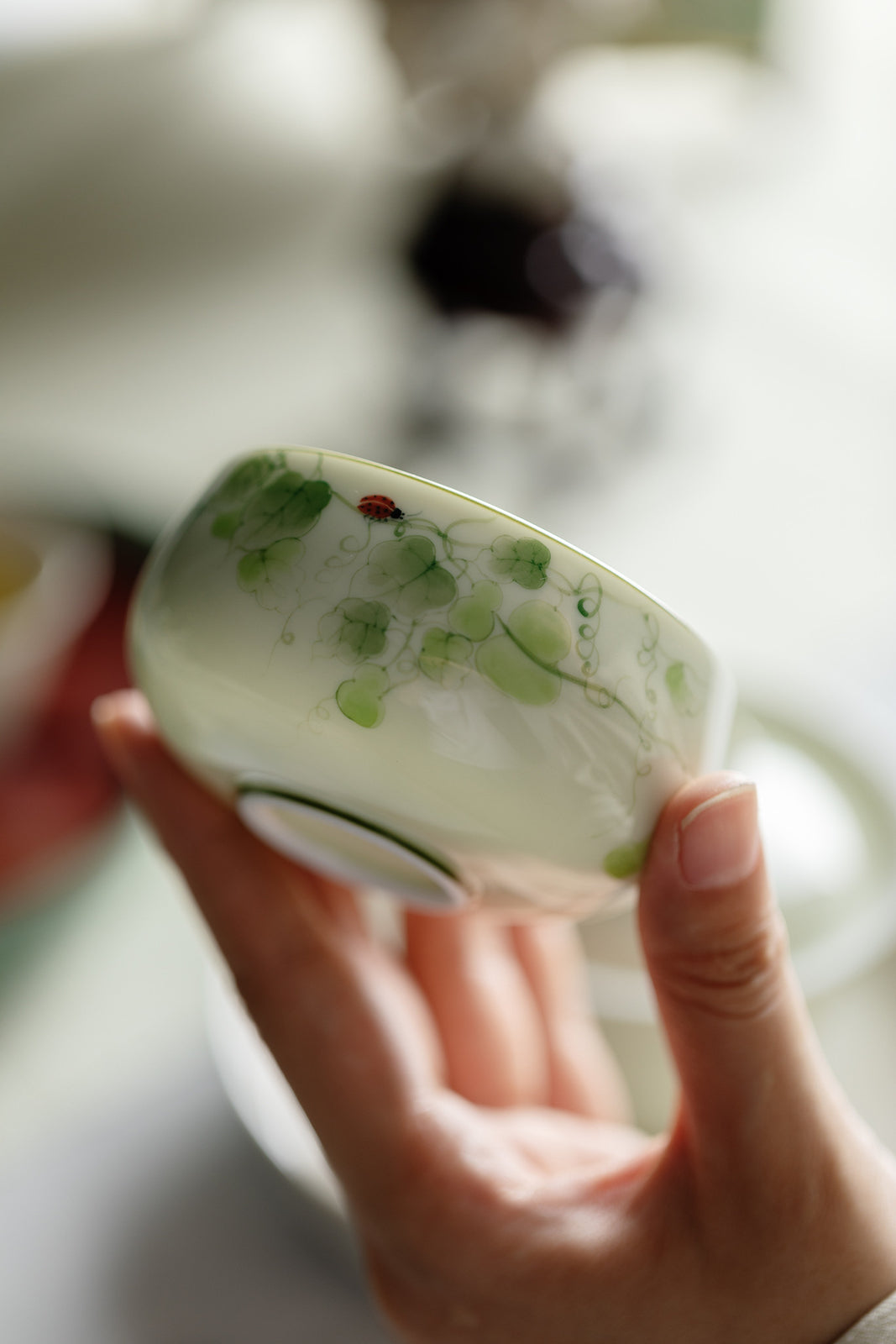 Underglaze Hand-Painted Ceramic Kung Fu Tea Cups Tea Cups Meditation Master Cup