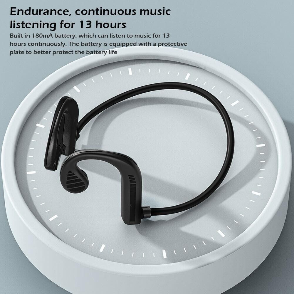 Bone Conduction Headphones Bluetooth 5.2 Wireless Earbuds Outdoor Sport Headset