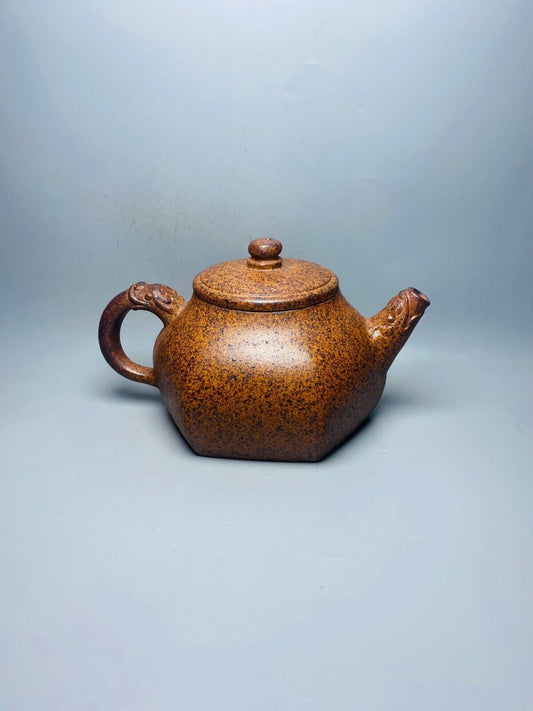 Chinese Yixing Zisha Clay Handmade Exquisite Teapot (六方龙壶 底款:孙红英)