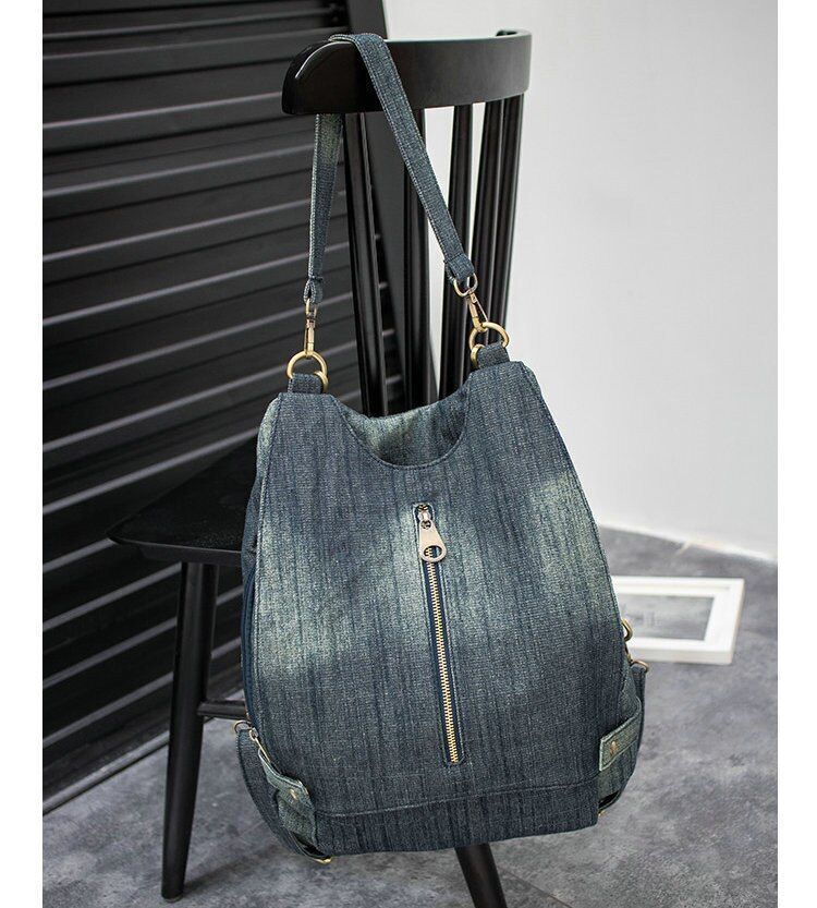 Backpack Big Multifunctional Shoulder Bag Travel Bags Rucksack Blue 30*31*12.5CM