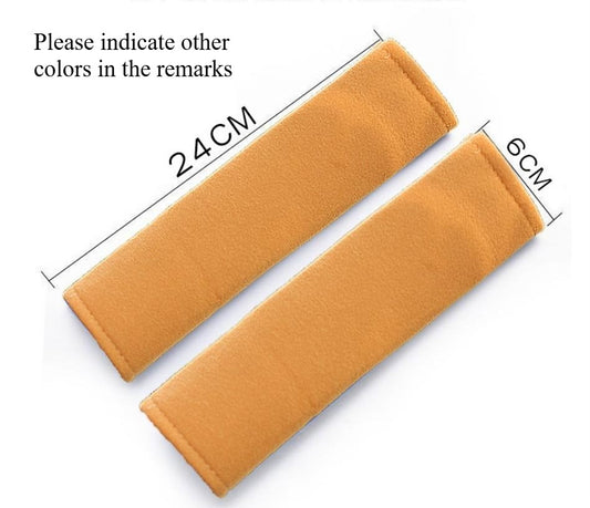2 pieces of car seat belt shoulder protectors made of soft velvet universal