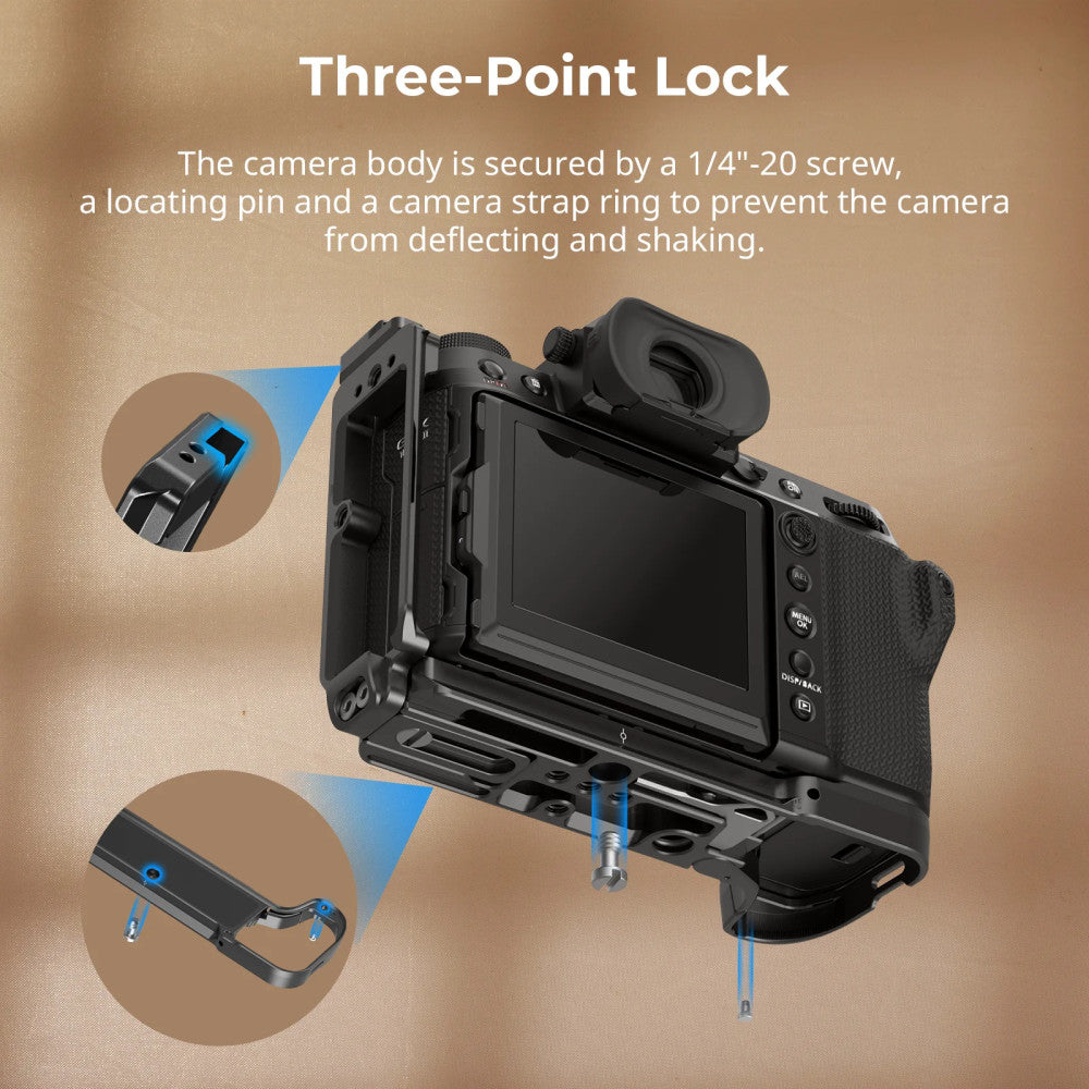 SmallRig L-Plate for Fujifilm GFX100S II –Dual Arca-Swiss, Extendable, Cold Shoe