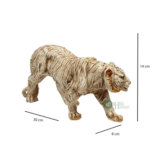 Polyresin Tiger Walking Idol Figurines Gifts for Home Decor Statue