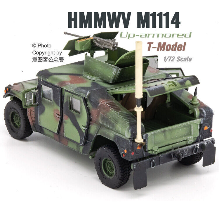 T-MODEL 1/72 M1114 camouflage Open Door Model TF7212 Finished Model