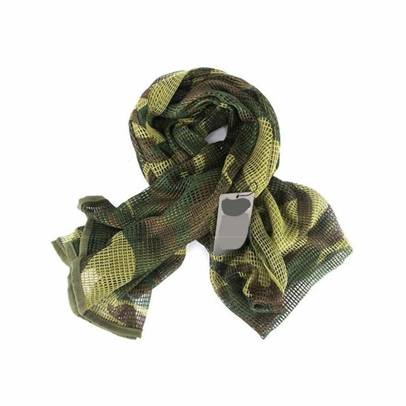 Camouflage Tactical Mesh Scarf Face Veil Camo Airsoft Hunting Cycling bandana
