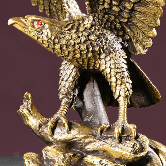 Retro Eagle Sculpture Collectible Craft Statue for Dining Room Desk Entrance