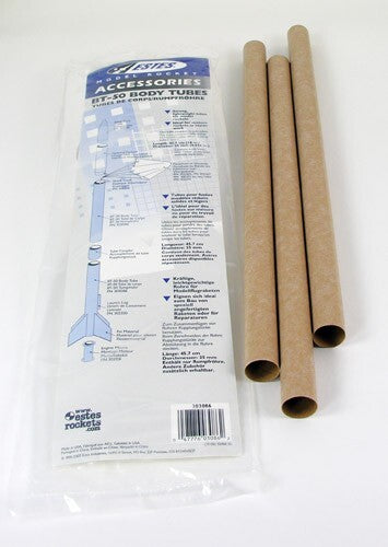 Estes 3086 BT-50 Body Tubes (3 Tubes Per Pack), Compatible with NC-50 Nose Cone