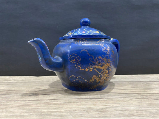 Chinese Yixing Zisha Clay Handmade Exquisite Teapot(六方全彩 底款:玉成窖)