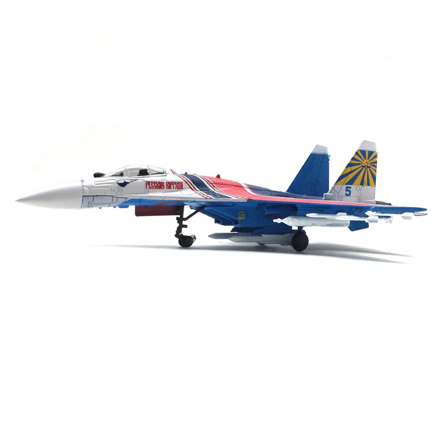 1/100 Red-Blue Metal SU-27 Super Flanker Heavy Aircraft Model Military Ornament