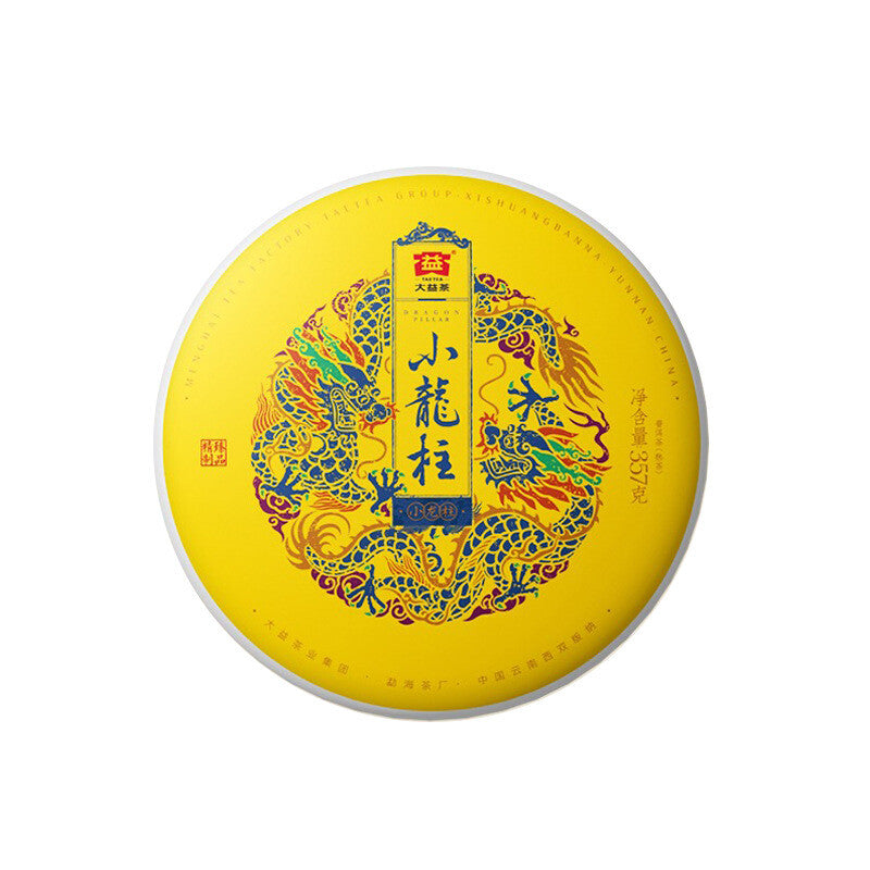 Small Dragon Pillar * 2021 TAETEA Menghai Dayi Pu-erh Tea Ripe Puer Tea 357g