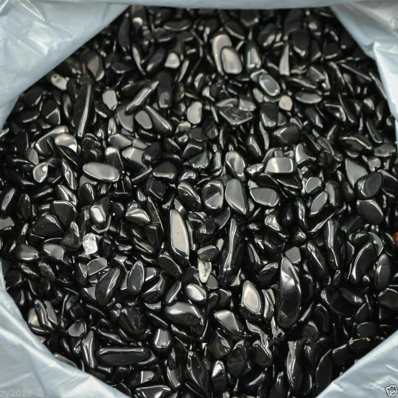 hot 50G Natural Black Obsidian Rough Rock Polished healing China