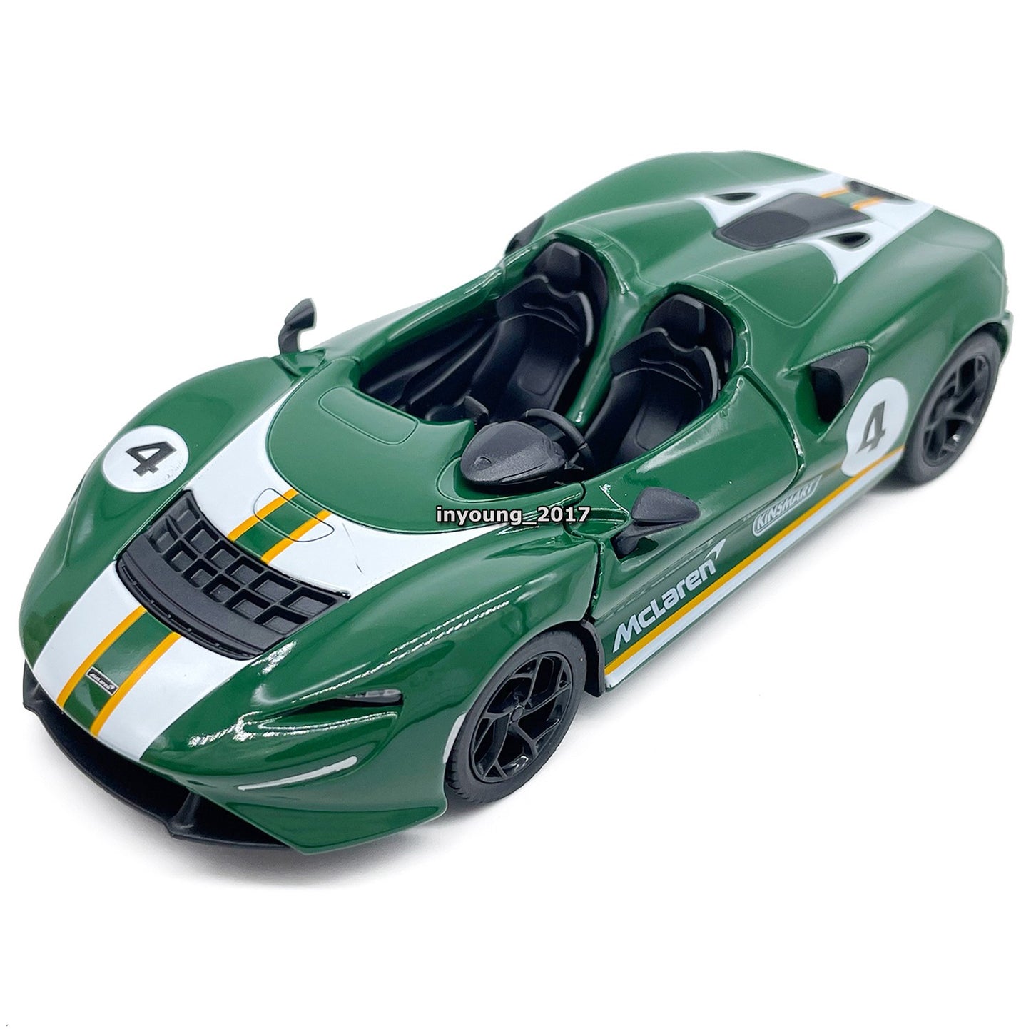 1/36 Scale McLaren Elva Model Toy Car Diecast Toy Vehicle Doors Open Pull Back