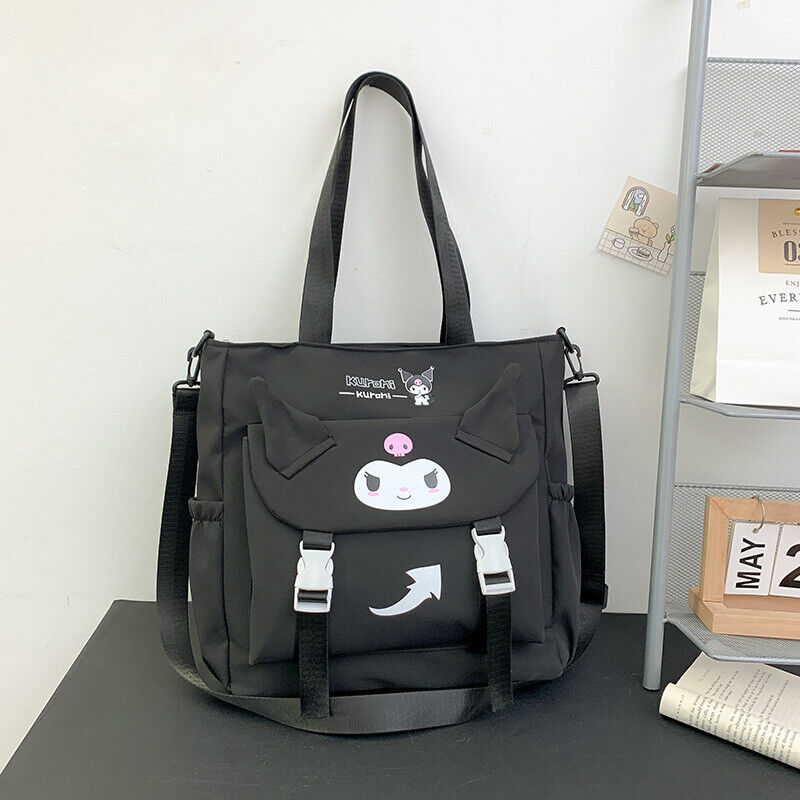 Women Kuromi Shoulder Messenger Bag Cute Girl's Cartoon Travel Storage Bag Gifts