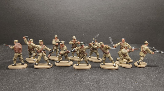 1/72 12Pcs World War II Chinese Army Soldier Model