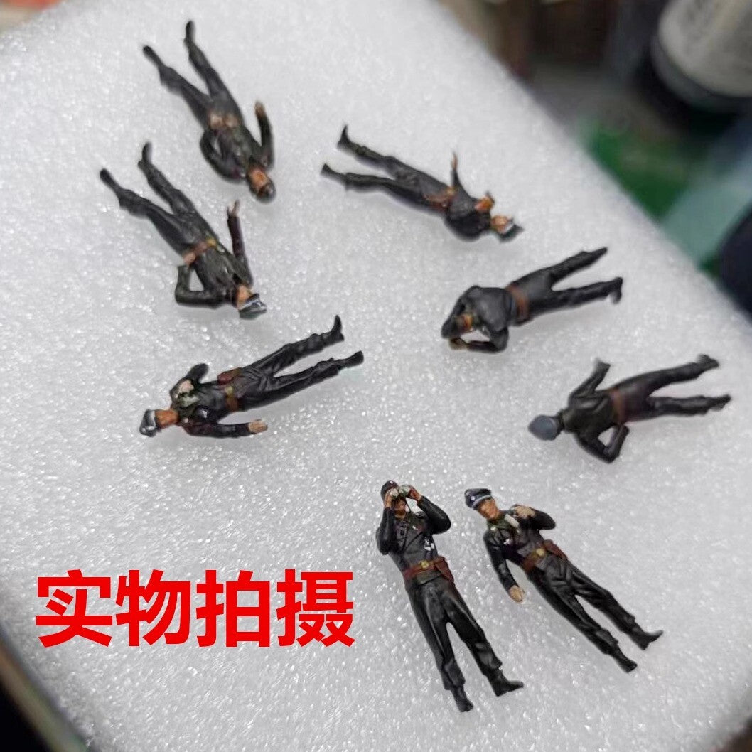 1/72 Armored Tank 6 Soldiers Finished Painted Resin Static Model /Without Tank