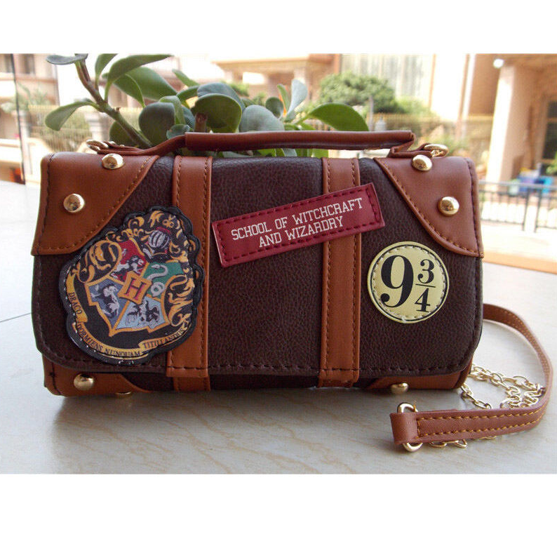 H Potter Hogwarts School PU Women Handbag Bag Purse Shoulder Bag Wallet Gift