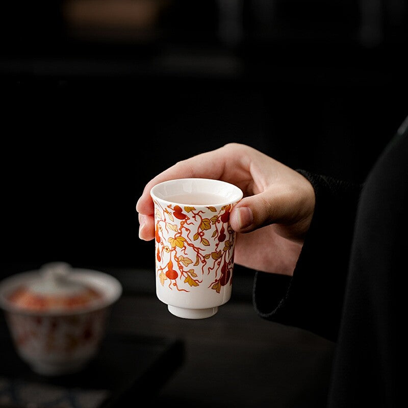 60ml Porcelain Tea Cup Fragrance Smelling Cup Handmade Chinese Kungfu Master Cup