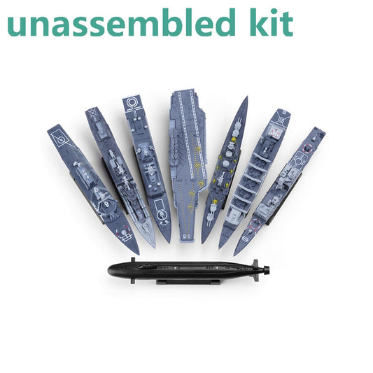 8x 4D Aircraft Carrier Cruiser Frigate Submarine Battleship Model Unassembled b