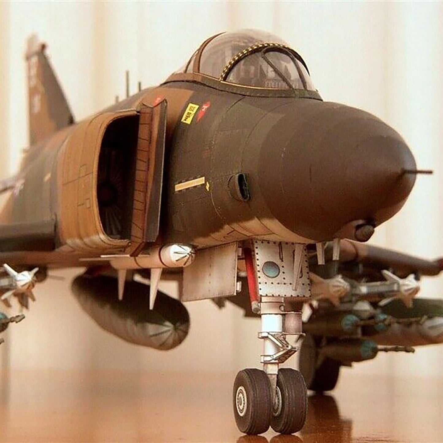 1:33 US F-4B Fighter Paper Model Military Puzzle Paper Plane Model Unassembled
