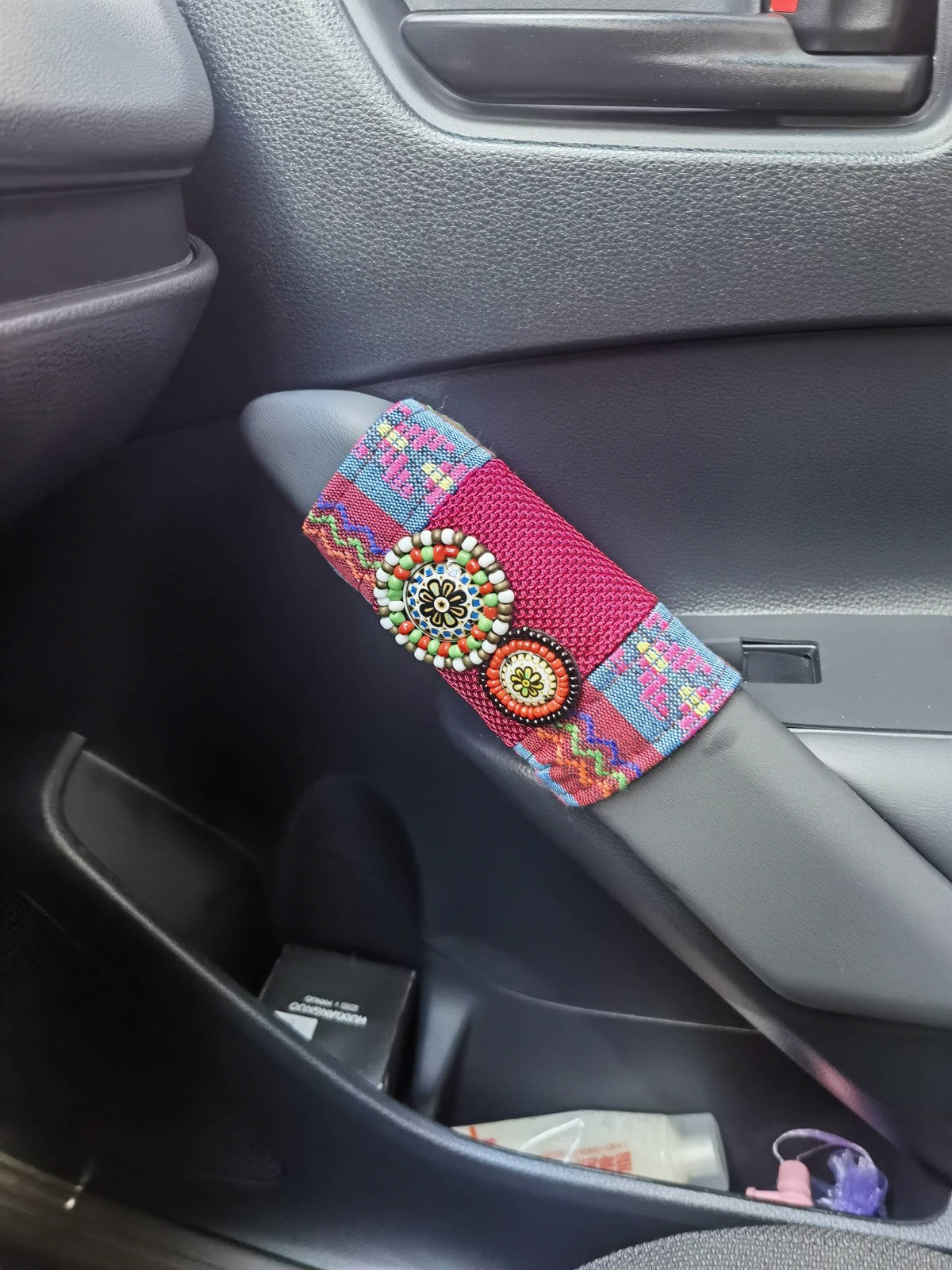 Bohemian Ethnic Car Door Handle Covers - Beaded Tassel Interior Accessories 2pcs