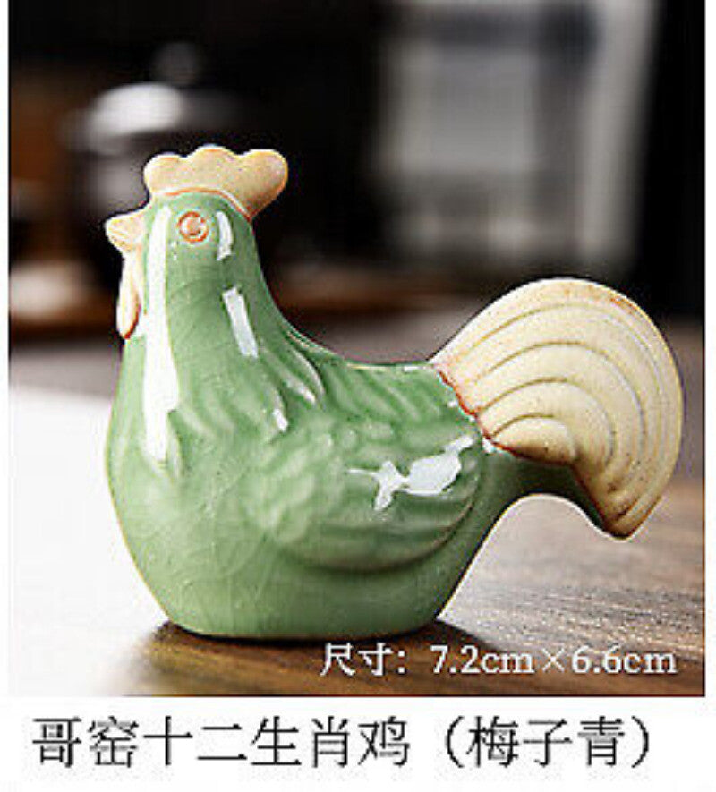 Creative Ceramic Animal Zodiac Jewelry Cute Tea Pet Desktop Decoration Tea Set