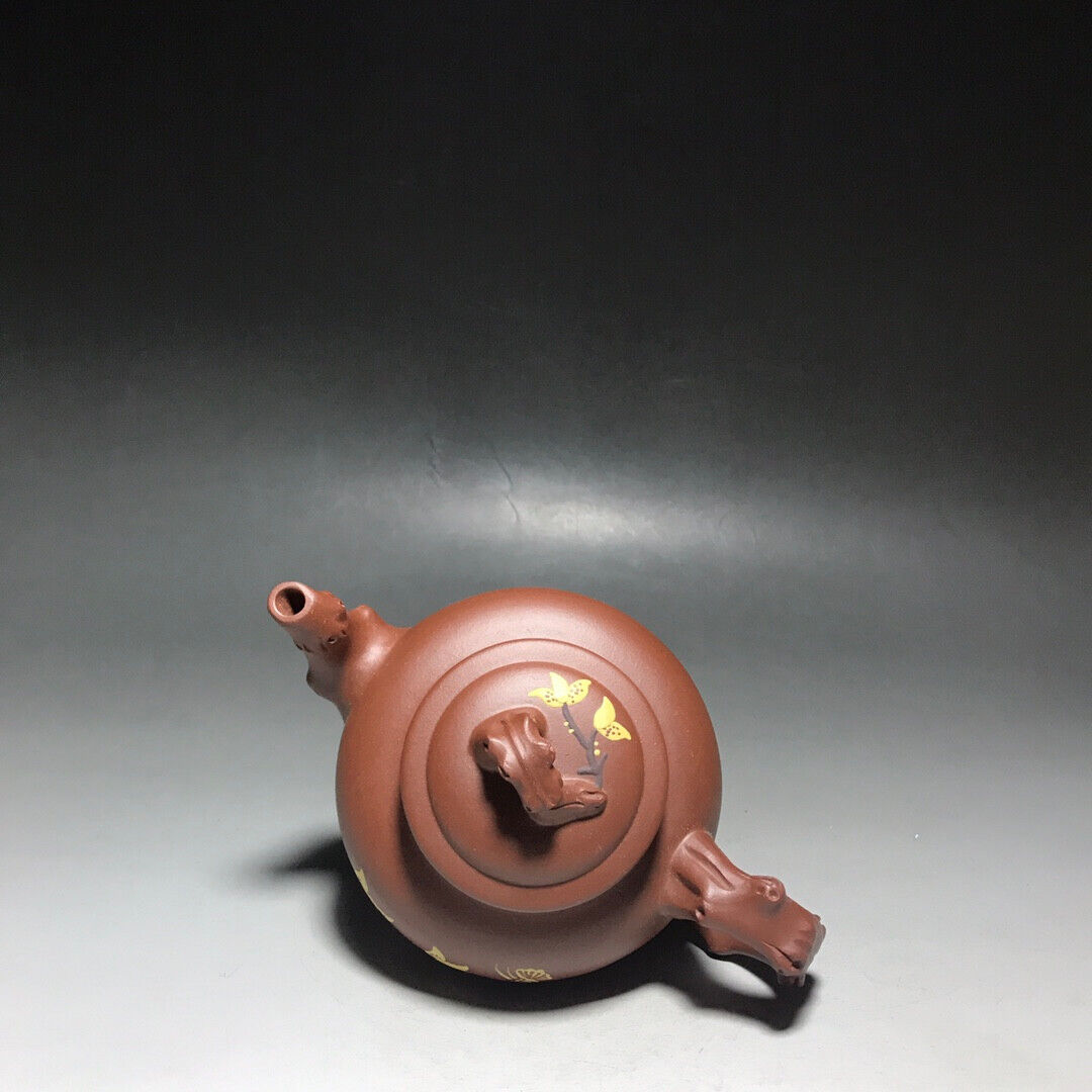 Chinese Yixing Zisha Clay Handmade Exquisite Teapot(玉兰报春 底款:如图)